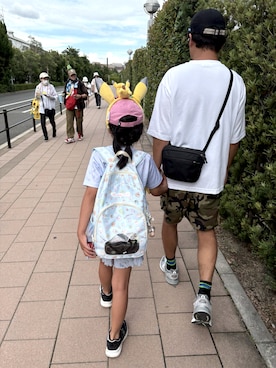「アイテム（レッグウェア）」を使った、偽マッチョおじさんさん（メンズ・179cm）の夏コーディネート