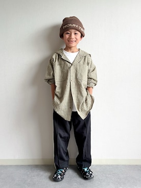 「pairmanon（ペアマノン）のアイテム」を使った、あおりゅーさん（キッズ・120cm）の秋コーディネート