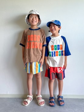 「アイテム（トップス）」を使った、あおりゅーさん（キッズ・110cm）の夏コーディネート