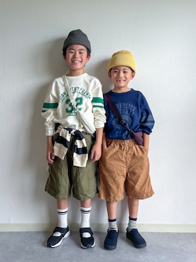 「アイテム（ニットキャップ/ビーニー）」を使った、あおりゅーさん（キッズ・110cm）の夏コーディネート