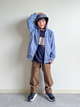 「アイテム（パンツ）」を使った、あおりゅーさん（キッズ・110cm）の秋コーディネート