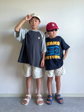 「アイテム（トップス）」を使った、あおりゅーさん（キッズ・110cm）の夏コーディネート
