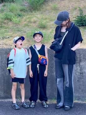 「pairmanon（ペアマノン）のアイテム」を使った、あおりゅーさん（キッズ・120cm）の秋コーディネート
