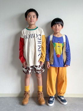 「アイテム（パンツ）」を使った、あおりゅーさん（キッズ・125cm）の秋コーディネート
