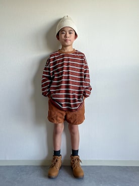 「アイテム（ブーツ）」を使った、あおりゅーさん（キッズ・125cm）の秋コーディネート