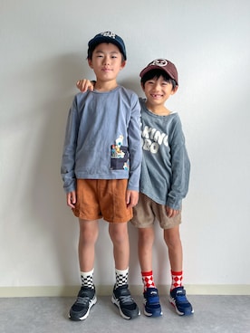 「アイテム（レッグウェア）」を使った、あおりゅーさん（キッズ・125cm）の秋コーディネート