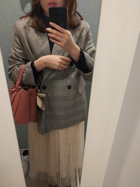 「GRL（グレイル）のアイテム（テーラードジャケット）」を使った、あえかさん（レディース・163cm）の冬コーディネート