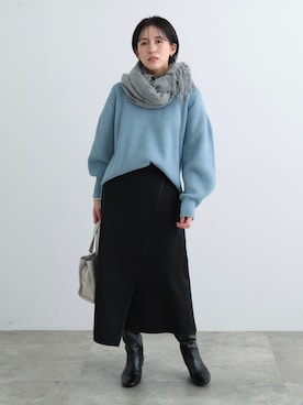「UNTITLED（アンタイトル）のアイテム」を使った、Ayanaさん（レディース・155cm）の冬コーディネート