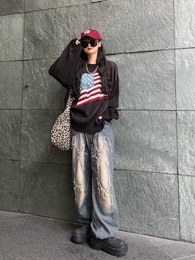 「アイテム（ブーツ）」を使った、sara さん（レディース・163cm）の秋コーディネート