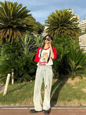 「Starting Over（スターティングオーバー）のアイテム」を使った、sara さん（レディース・163cm）の夏コーディネート