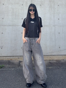 「FILA（フィラ）のアイテム」を使った、saraha さん（レディース・163cm）の春コーディネート
