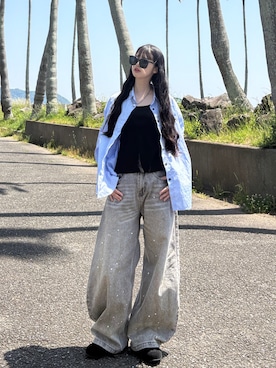 「Alfred Alex（アルフレッドアレックス）のアイテム」を使った、saraha さん（レディース・163cm）の夏コーディネート