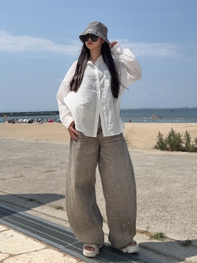 「MM6 Maison Margiela（ｴﾑｴﾑｼｯｸｽ ﾒｿﾞﾝ ﾏﾙｼﾞｪﾗ）のアイテム」を使った、saraha さん（レディース・163cm）の夏コーディネート