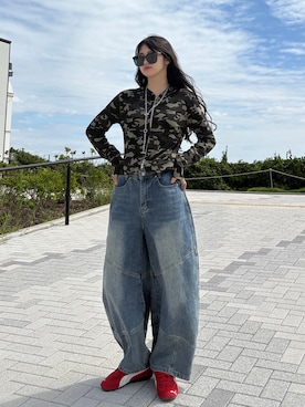 「PUMA(プーマ)のアイテム」を使った、saraha さん(レディース・163cm)の秋コーディネート