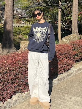 「アイテム（ブーツ）」を使った、sara さん（レディース・163cm）の秋コーディネート