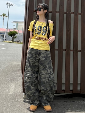「Timberland（ティンバーランド）のアイテム」を使った、saraha さん（レディース・163cm）の夏コーディネート
