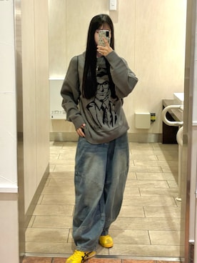 「Onitsuka Tiger（オニツカタイガー）のアイテム（イエロー系）」を使った、sara さん（レディース・163cm）の秋コーディネート