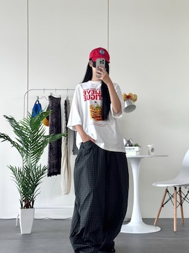 「MONO-MART LADY'S（モノマートレディース）のアイテム」を使った、sara さん（レディース・163cm）の夏コーディネート