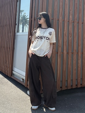 「アイテム（トップス）」を使った、saraha さん（レディース・163cm）の春コーディネート