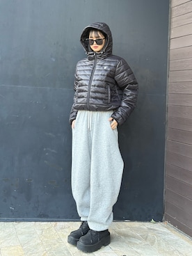 「アイテム（ダウンジャケット/コート）」を使った、sara さん（レディース・163cm）の秋コーディネート