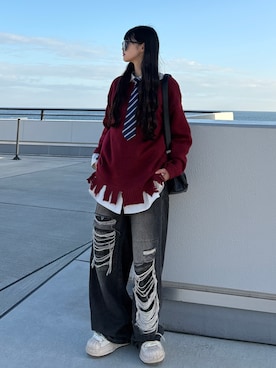 「SPIRALGIRL（スパイラルガール）のアイテム」を使った、saraha さん（レディース・163cm）の秋コーディネート