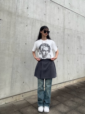 「Sourcream（サワークリーム）のアイテム」を使った、sara さん（レディース・163cm）の夏コーディネート