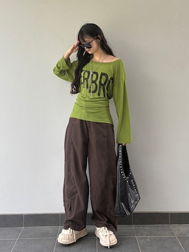 「アイテム（アクセサリー）」を使った、saraha さん（レディース・163cm）の秋コーディネート