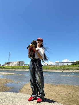 「アイテム（トップス）」を使った、sara さん（レディース・163cm）の夏コーディネート