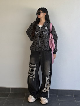 「ピンク」｜saraha さん（レディース・163cm）の秋コーディネート