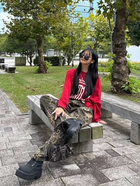 「clear（クリア）のアイテム」を使った、sara さん（レディース・163cm）の秋コーディネート