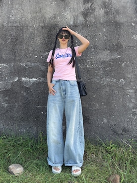「NIKE（ナイキ）のアイテム（サンダル）」を使った、saraha さん（レディース・163cm）の夏コーディネート