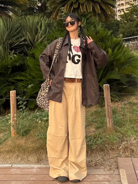 「アイテム（ブルゾン）」を使った、sara さん（レディース・163cm）の秋コーディネート