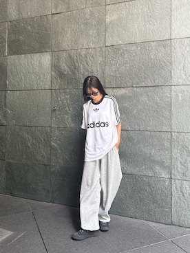 「スウェットパンツ」｜sara さん（レディース・163cm）の夏コーディネート