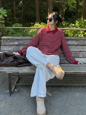 「アイテム（ブルゾン）」を使った、sara さん（レディース・163cm）の秋コーディネート