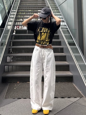 「Starting Over（スターティングオーバー）のアイテム」を使った、saraha さん（レディース・163cm）の夏コーディネート