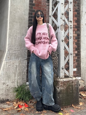 「アイテム（バッグ）」を使った、sara さん（レディース・163cm）の秋コーディネート