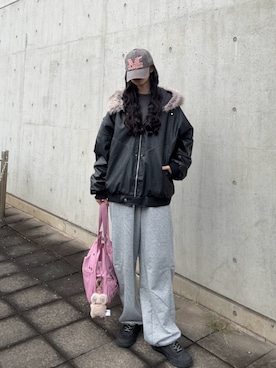 「アイテム（ブルゾン）」を使った、sara さん（レディース・163cm）の秋コーディネート