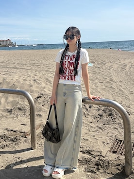 「アイテム（トップス）」を使った、saraha さん（レディース・163cm）の春コーディネート