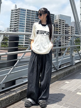 「adidas originals」｜saraha さん（レディース・163cm）の夏コーディネート