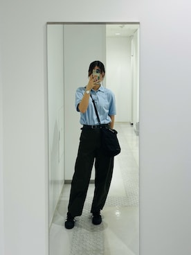 「adidas（アディダス）のスーパースター ADV / Superstar ADV / アディダスオリジナルス adidas Originals スニーカー（スニーカー、ブラック系）」を使った、もさん（レディース・167cm）の秋コーディネート