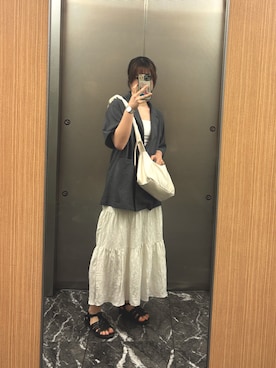 「アイテム（スカート）」を使った、momomo4869さん（レディース・166cm）の夏コーディネート