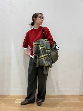 「アイテム（ステンカラーコート）」を使った、えばみ。さん（レディース・160cm）の秋コーディネート