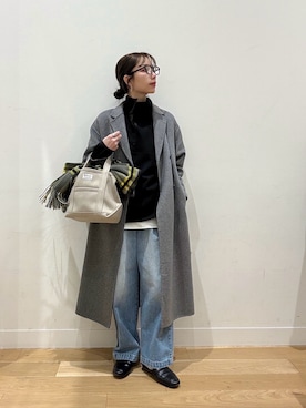 「アイテム（テーラードジャケット）」を使った、えばみ。さん（レディース・160cm）の冬コーディネート