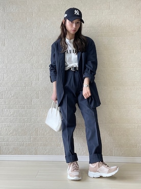 「UNDERCOVER（アンダーカバー）のアイテム」を使った、えばみ。さん（レディース・160cm）の冬コーディネート
