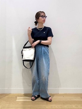 「PETIT BATEAU（プチバトー）のアイテム」を使った、えばみ。さん（レディース・160cm）の夏コーディネート