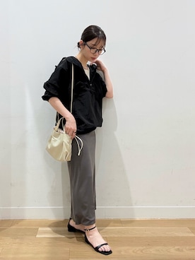 「RODE SKO（ロデスコ）のアイテム」を使った、えばみ。さん（レディース・160cm）の夏コーディネート
