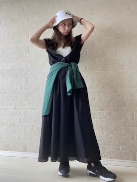 「FILA（フィラ）のアイテム（帽子）」を使った、えばみ。さん（レディース・160cm）の夏コーディネート