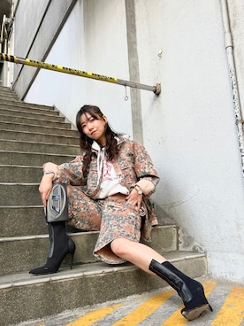 「DIESEL（ディーゼル）のアイテム（シャツ/ブラウス）」を使った、Chikanoさん（レディース・162cm）の冬コーディネート
