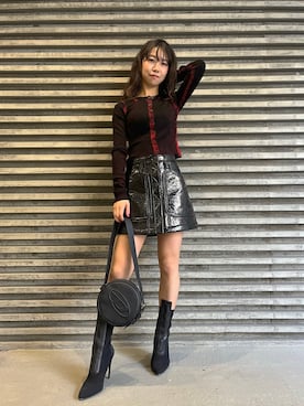 「skirt」｜「アイテム（バッグ）」を使った、Chikanoさん（レディース・162cm）の秋コーディネート