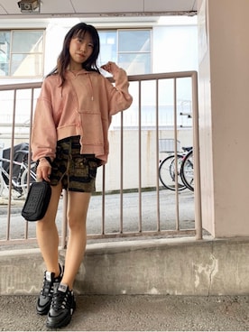 「DIESEL（ディーゼル）のアイテム（スカート）」を使った、Chikanoさん（レディース・162cm）の夏コーディネート